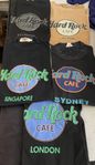 5 st Vintage Hard Rock Café t-shirts. Stl L.