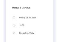 2st biljetter till Marcus och Martinus på Gotland 