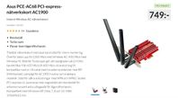 Asus PCE-AC68 PCI-express-nätverkskort AC1900