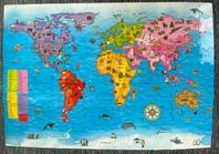Pussel - världskarta