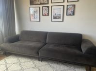 Ancona 4-Sits soffa Brun sammet 