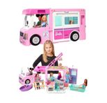 Tillbehör till Barbie, bil, garderob och stor husbil