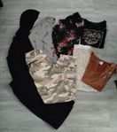 Klädpaket st S bla hoddie, byxor, t-shirt, blus mm