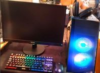 Kompletta Nya Windows 11 RGB Gaming Dator Paket Med garanti 