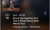 2 platinumbiljetter till Springsteen 18/7