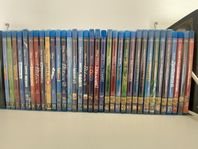 Disneyfilmer på Blu-ray, 34 st. Blandat Pixar & klassiker