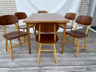 Bord o stolar i teak från Nässjö stolfabrik 60-talet