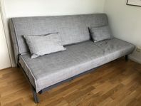 3-sits bäddsoffa med förvaring från IKEA, grå