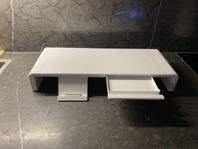 Foldable monitor stand with build in drawer and phone stand 