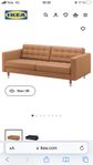 3-sitts soffa i skinn från IKEA.