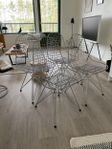 4 st Eames Wire Chair i krom