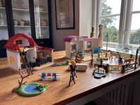 Playmobil stall samt veterinärklinik 