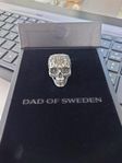 Skull Flower Ring 925 Sterling Silver DAD OF SWEDEN