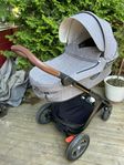 Stokke Trailz och Besafe babyskydd med tillbehör