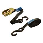 2x Tension Strap Light S-Hook Spännband dubbel S-krok black