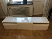 TV-bänk Ikea Bestå vit med glasskiva