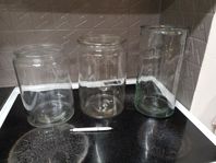 Glaskrus Glasburkar Glasvaser Glascylinder