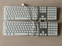 Två defekta tangentbord Apple Modell A1243