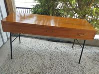 Vintage teak bänk med 3st lådor, 1960-tals