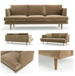 SOFACOMPANY FLOYD beige sammet soffa 