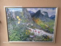 "UNIK" (Tavla)  *Rolf lidberg* /1974/  >'Fjällblomster'<