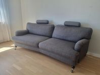 Hampton 3-sits soffa, brun, Howard modell