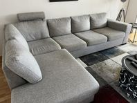 3 sits soffa med divan vänster 
