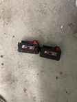 Milwaukee M18  batterier 2 styck 