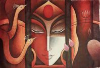 Vackra indiska gudar på canvas