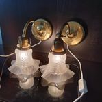 Vägglampor, sänglampor IVARS vintage 1900-tal i mässing.