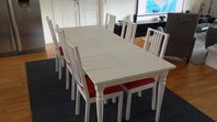 Bord Ingatorp + sex stolar 