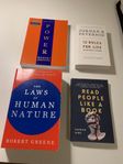 Böcker av Robert Greene, Jordan Peterson och Patrick King