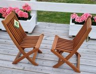 Teak utemöbel Kingswood Klappstolar 2 st