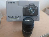 Canon EOS 2000D med objektiv