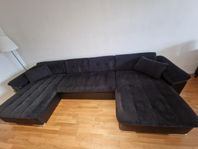 U-soffa, bäddsoffa, hörnbäddsoffa 370x160