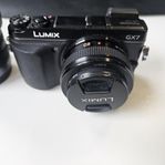 Lumix GX7 samt 2 objektiv 