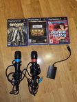 3st ps2 spel  + singstar microfoner 