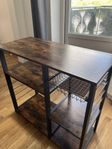 kitchen table with storage shelves