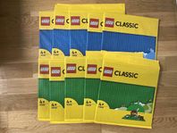 10st LEGO 32x32 Basplattor, blåa, gröna (oöppnade)
