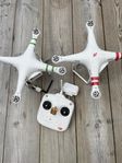 dji phantom 2 kontroll samt två phantom 2 reserv drönare