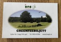 Greenfee Biljett