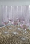 6st festliga rosa champagne glas 