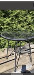 Trädgårdsbord/cafébord med glass 