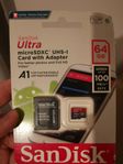 HELT NY Sandisk micro sdxc card with adapter 