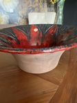 Faxe Denmark Ernst Ceramic Bowl -Red glaze 1960