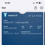 biljetter MFF-Halmstad