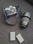 Kamera kit med objektiv, batterier och laddare