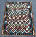 Äkta handvävd kilim matta - 195 x 150 cm