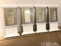 4 st dekorativa speglar. 44x24