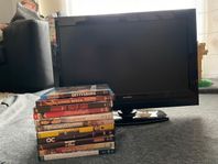 TV med inbyggd DVD spelare + Filmer
